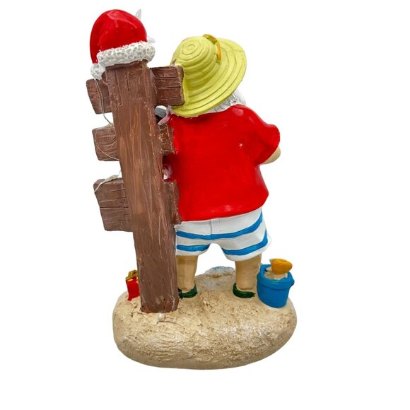 Santa at the Beach Light Up Christmas Decoration Shorts Flip Flops Accessories - Picture 11 of 16